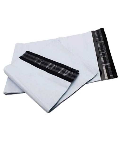 100pcs Courier Bag With Receipt Pocket- A3 - 30cm × 46cm - White