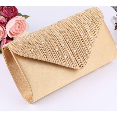 Ladies Party Clutch Purse- Gold