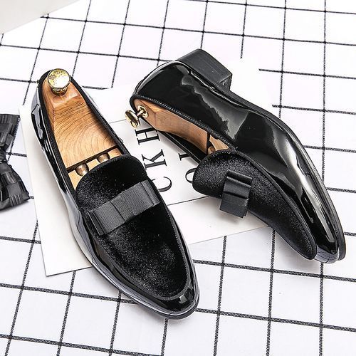 New Suede + Patent Shoe - Black