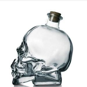 750ml Glass Skull Head Cup Vodka Shot Whiskey Wine Tea Drinking Shot Bottle Decanter Drinkware Bar Tools Halloween Gift