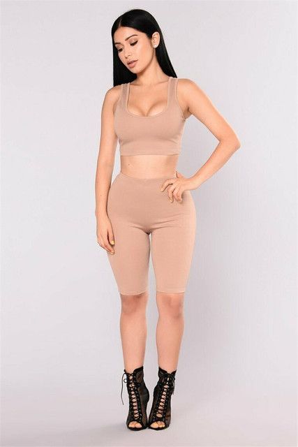 Women Sports Yoga Clothes Set Two Pieces Gym Running S E_S