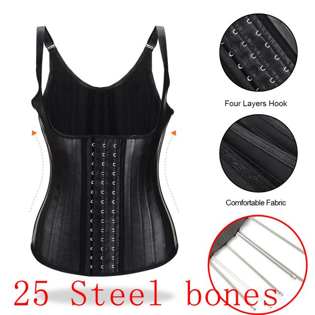 Latex Waist Trainer Women Binders Shapers Modeling Strap Corset Colombian Girdles  Body Shapewear F
