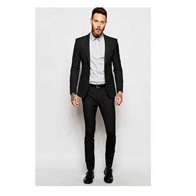 Men's Slim Fit Suit - Black