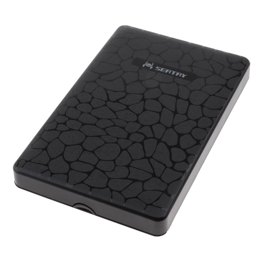 25inch SataSSD Hard Drive Enclosure External Case 7mm95mm Black