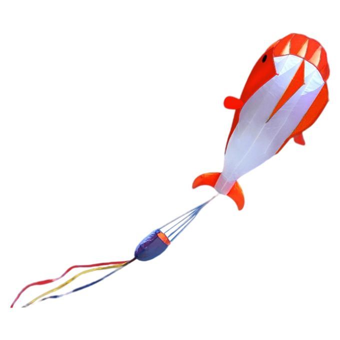 3D Kite Large Dolphin Breeze Beach Kites With Huge Frameless Red
