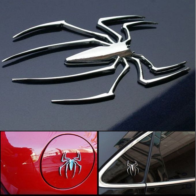 1 PC Metal 3D Car Spider Shape Truck Motor Decal Universal Sticker