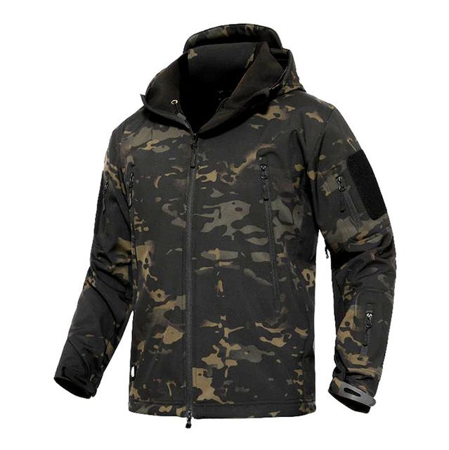 New Men Military Tactical Jacket 3xl BLACK CAMOUFLAGE_XS
