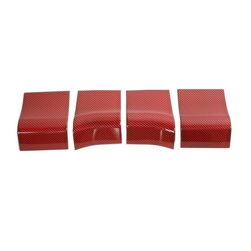 Car Inner Door Handle Panel Trim Decoration Cover Red