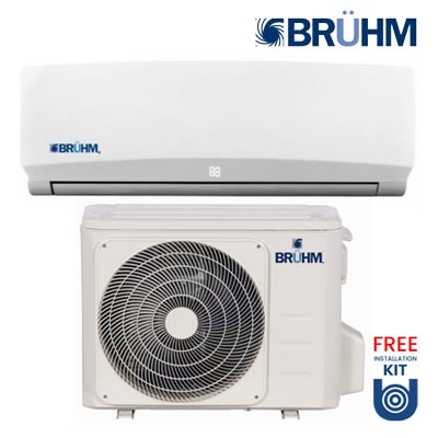 1.5 Hp Split Unit Inverter Air Conditioner R410 Gas + Installation Kits-bas12icmw