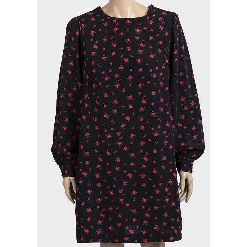 Ladies Long Sleeve Floral Shift Dress