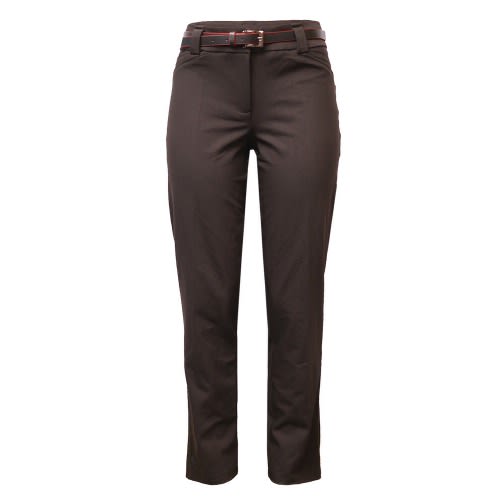 Luxury Ladies Corporate Straight Trouser -coffee Brown