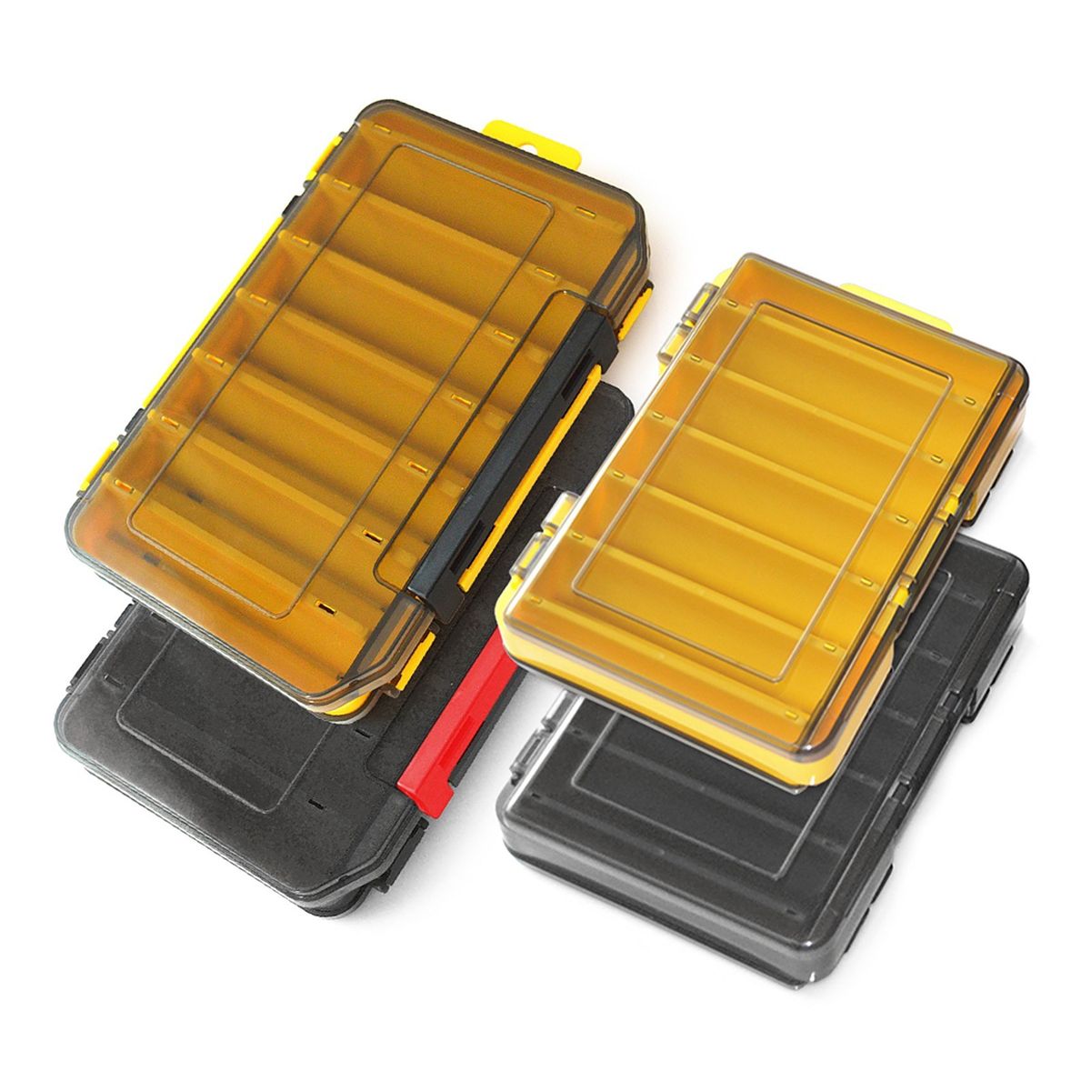 4 PCS Fishing Box Fishing Lure Hook Boxes Double Sided