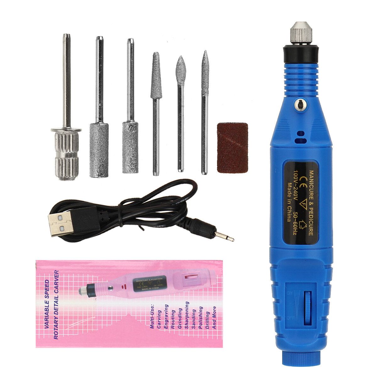 12V Mini Drill Electric Carving Pen Variable Speed Drill