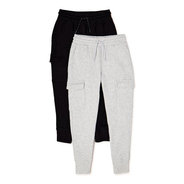 Boys French Terry Joggers, 2-Pack