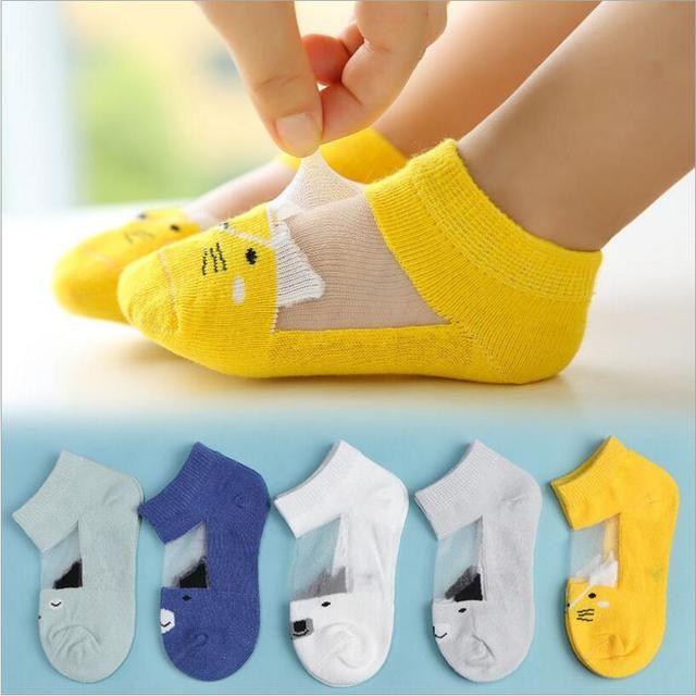 Baby Socks 5Pairs/lot 0-5Y Infant Toddler Socks Cotton Mesh
