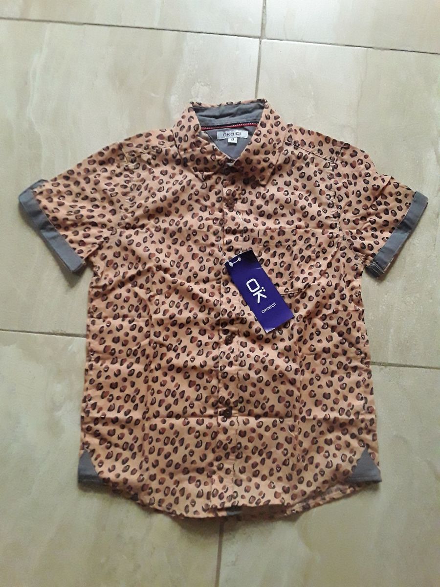 Summer Boys Printed Short Sleeve Button Down Shirt