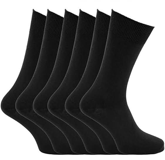 Kids School Socks - Black - 6 Pairs