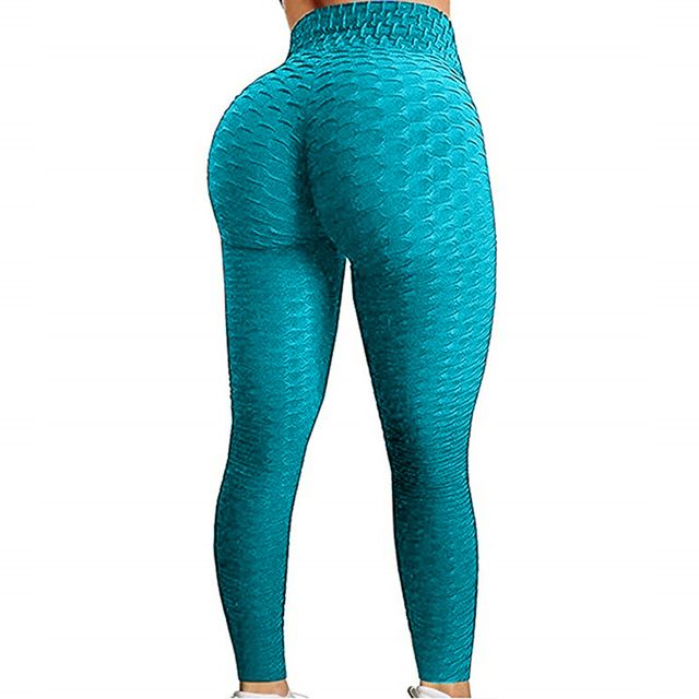 Push Up Leggings Women Legins High Waist Lake Blue_XS