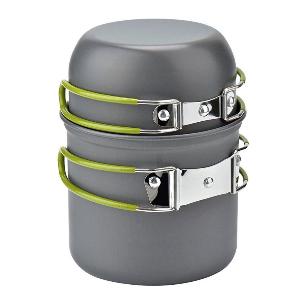 Camping Cookware Set Camping Stove Outdoor Cooking Mess Kit Pots Pans Camp Kettle Portable