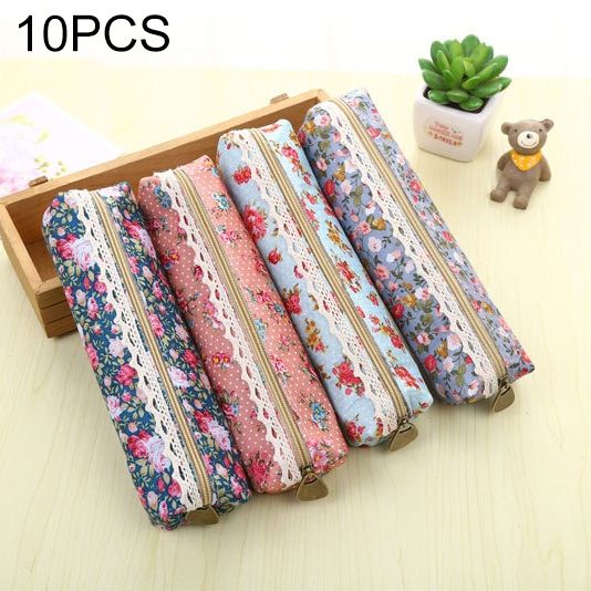 10 PCS Floral Pencil Bag