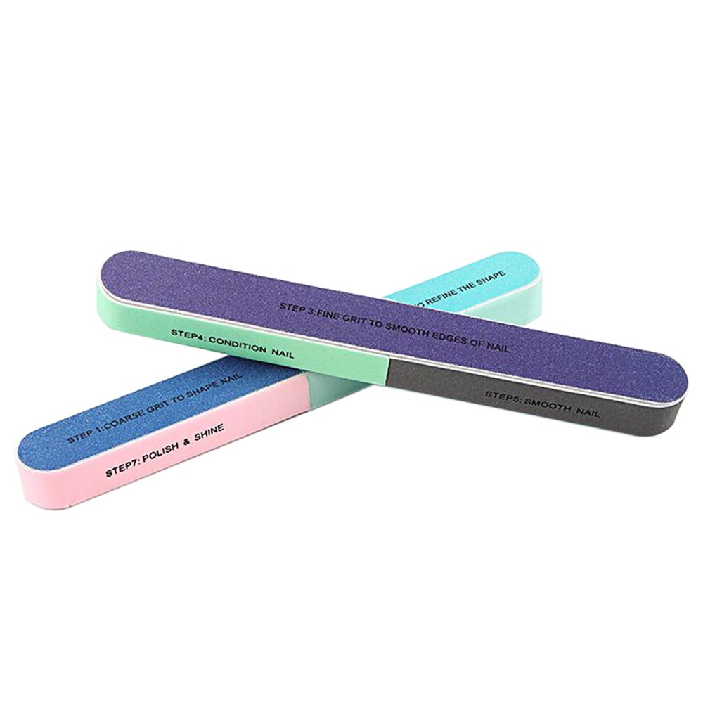 2pcs/lot Nail Files Nail Buffers Block 7 Professional Steps