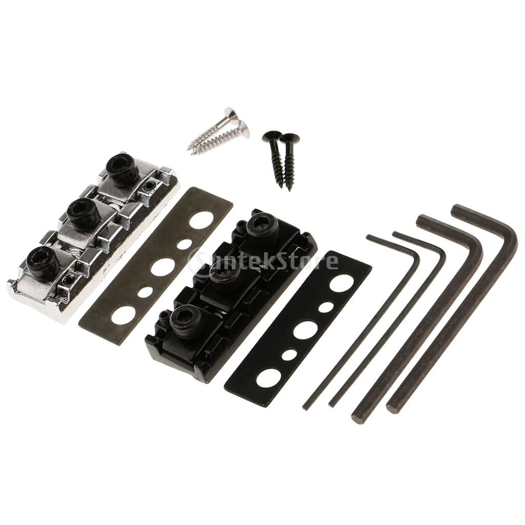 Electric Guitar Replacement Locking Nut Silver Black For Tremolo