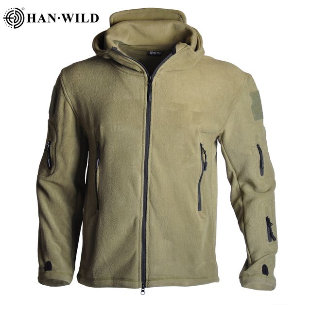 Military Fleece Tactical Jacket Men Thermal Warm Green_S