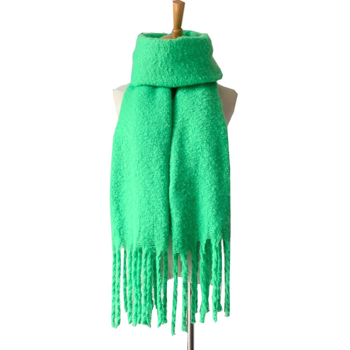 Shawl Wrap Plain Fringed Tassels Thickened-Yellow