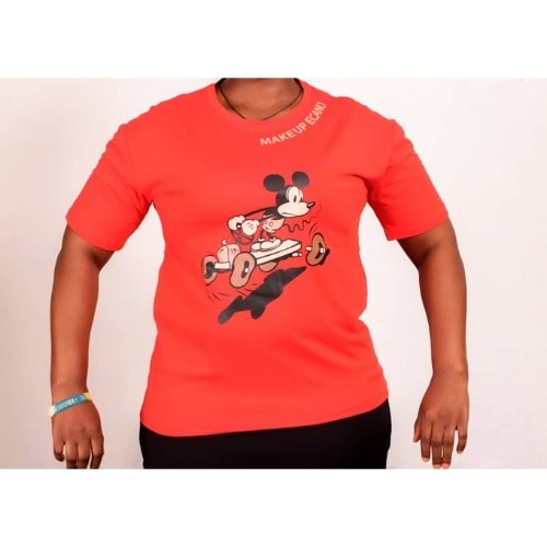 Ladies Round Neck Polo- Orange +1 Free Gift Hair Pin