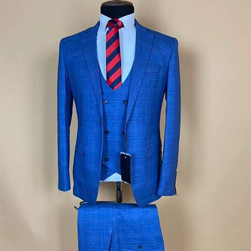 Elegant Men's Slim Fit  Suit - Royal Blue