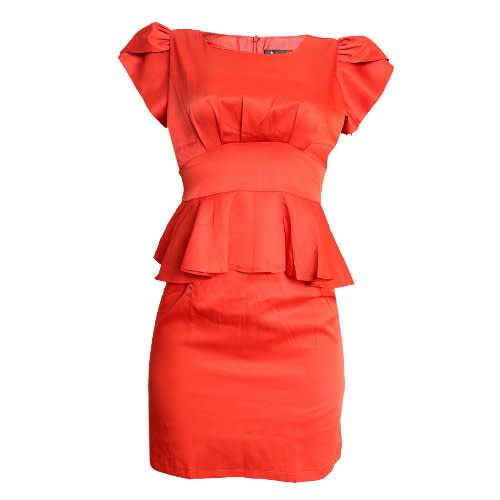 Structured Overlay Dress - Rust Pink