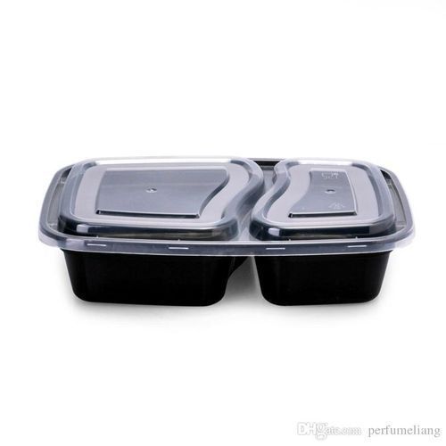 50pcs Disposable Plastic Meal Prep Container