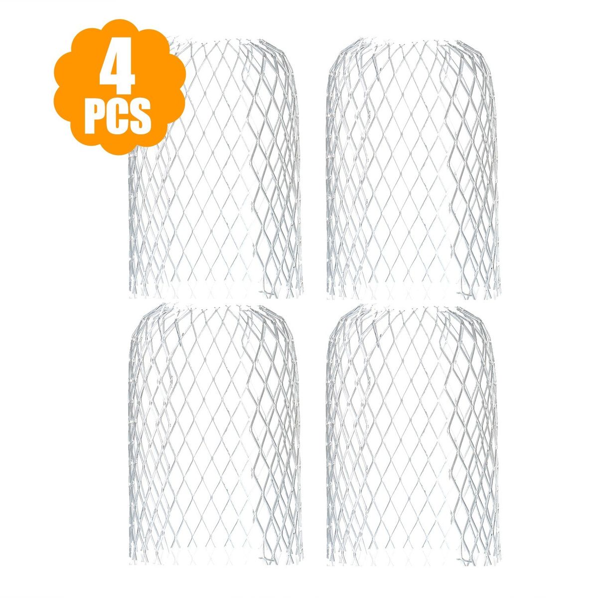 4Pcs Downpipe Gutter Sink Protection Ring Stainless Steel