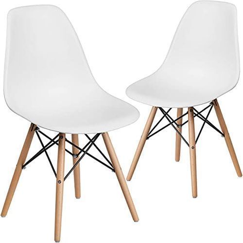 Restaurant Plastic Strong Chair Set Of 2 - White