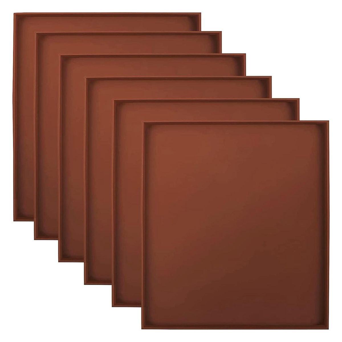 6 Pack Silicone Dehydrator Sheets Non Stick Square Edge