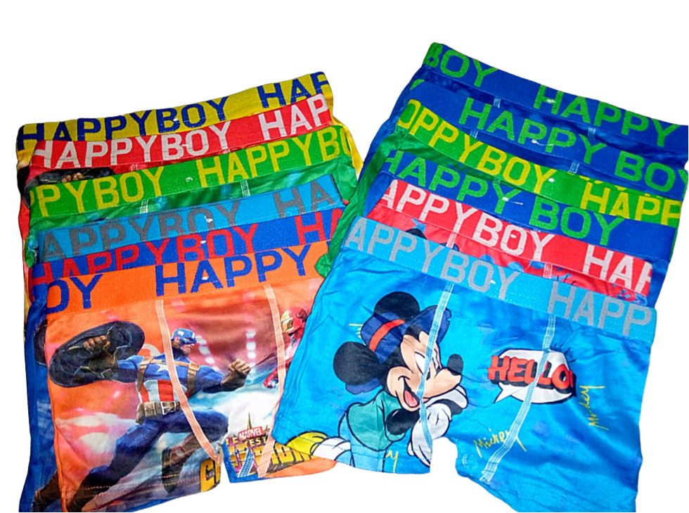 Boys Cartoon Character Boxer 6 In 1 For Small Bum Bum