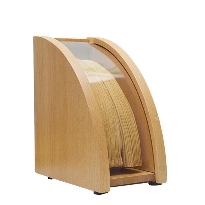 Coffee filter paper holder filter paper box coffee bar storage rack wooden hand-brewed coffee holder dust-proof filter paper box appliance Wooden dust filter paper box