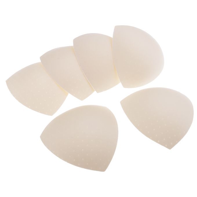 3 Pairs Beige Bikini Removable Bra Pads Inserts Sponge Swimwear Brown