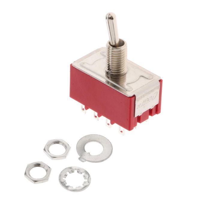 Mini 12Pin 2/3 Position Toggle Switch Toggle Switches Red For MTS-402