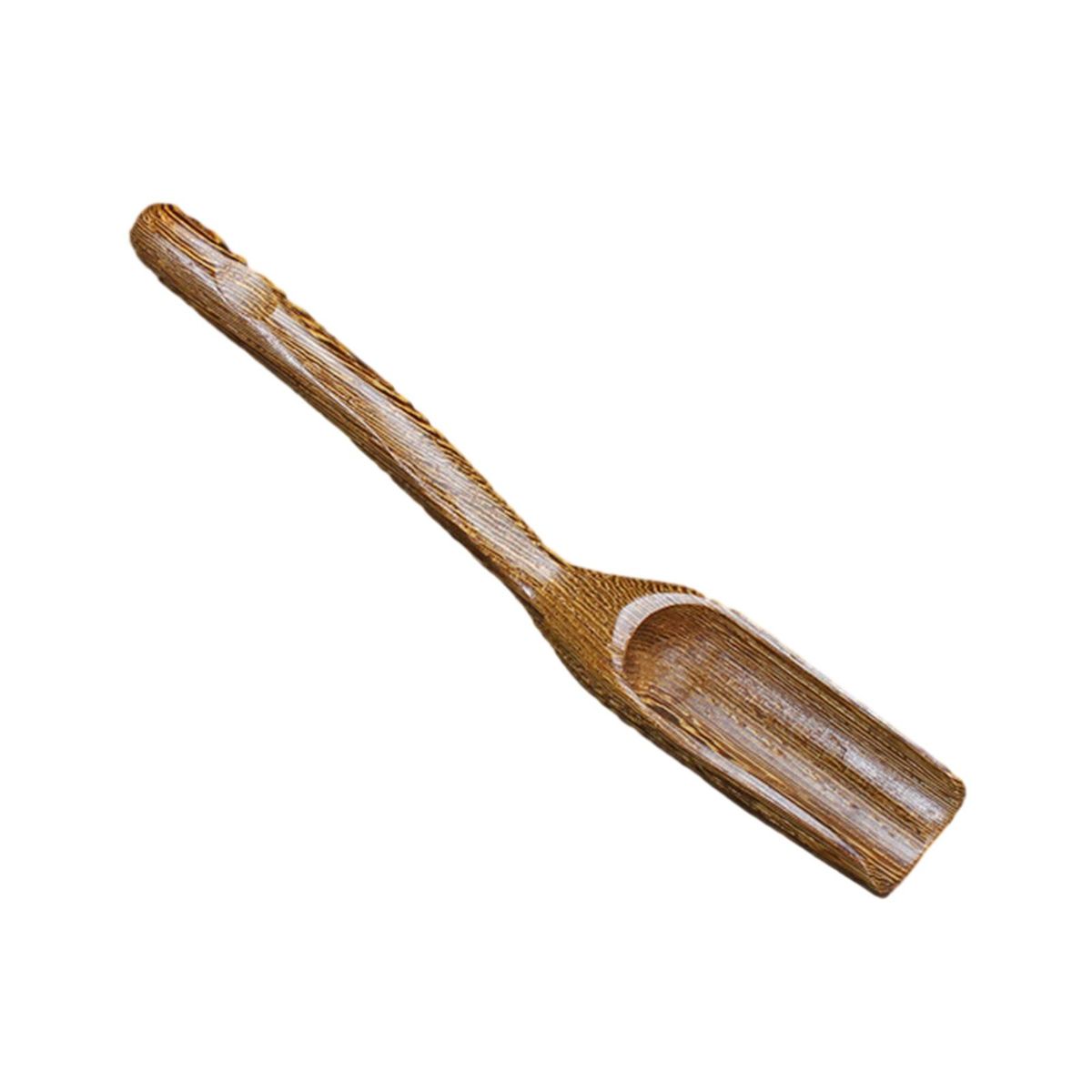 Ergonomic Tea Spoon Kung Fu Tea Scoop Long Handled Wooden for Loose Ebony
