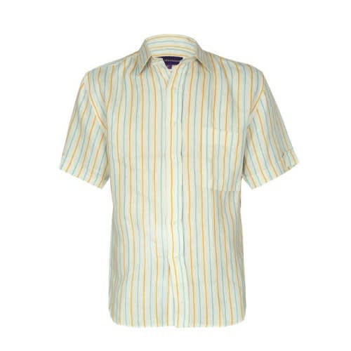 Men's Striped Short Sleeve Shirt - Msht-612