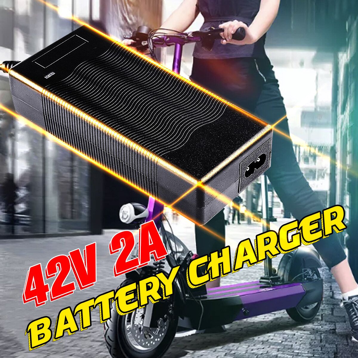 42V 2A Electric Bike Scooter Li- Charger Bicycle Balance Car Charging US Plug