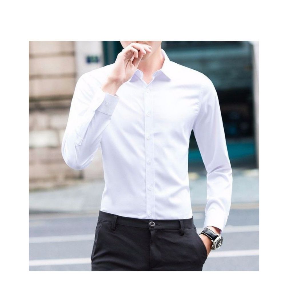 Men Quality Fitted Shirt- White
