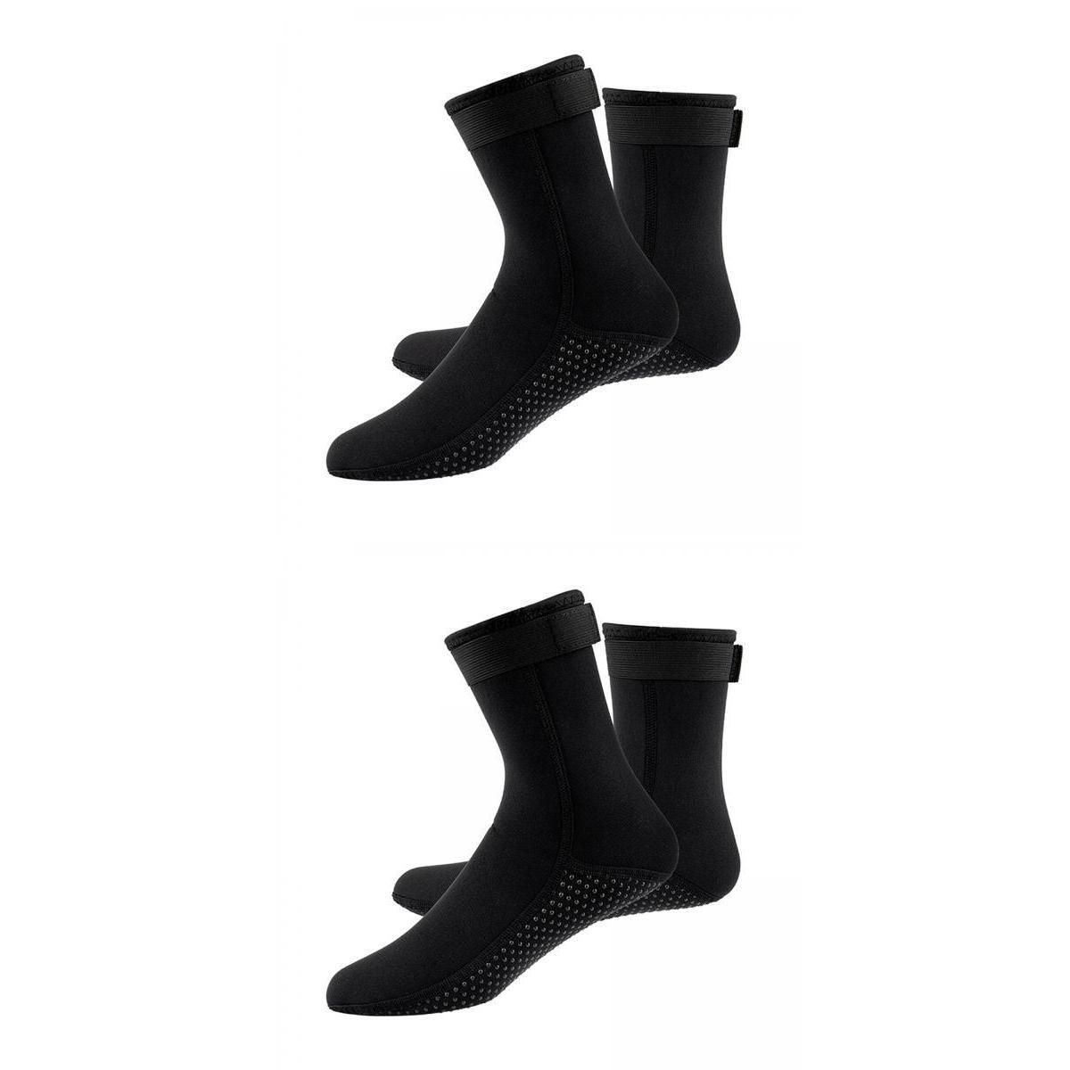 2 Pairs  3mm Neoprene Diving Boots Kayaking Rafting