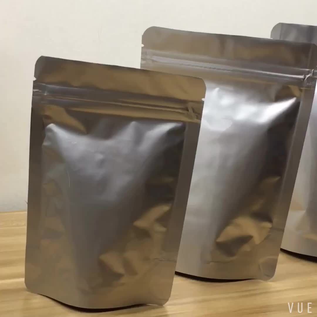 50 Pieces Silver  Aluminum Foil Ziplock Pouch