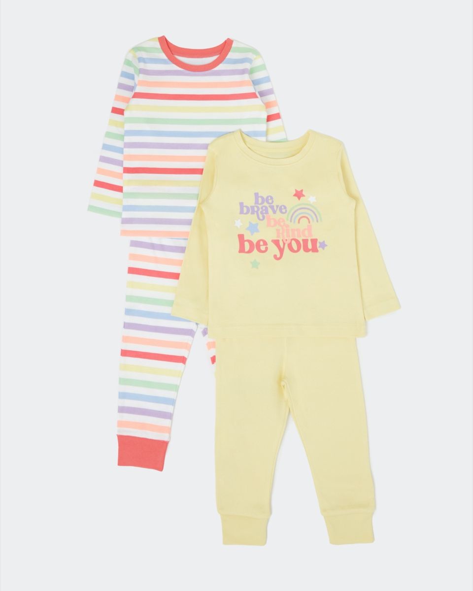 Toddler Girls Pyjamas Set - 2 Pairs
