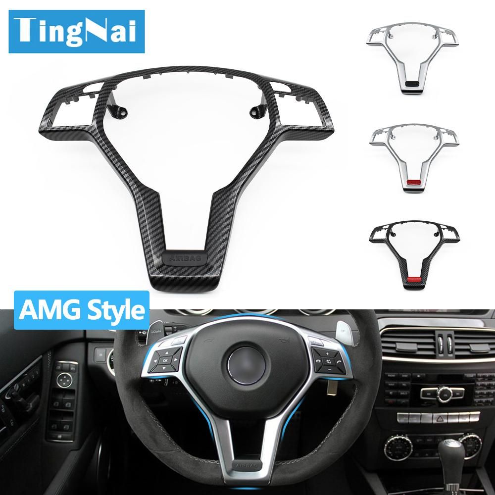 Car Steering Wheel Frame Trim Cover For Mercedes Benz AMG Style A B C E GLK GLA CLA CLS Class W176 W246 W204 W212 W156 W117