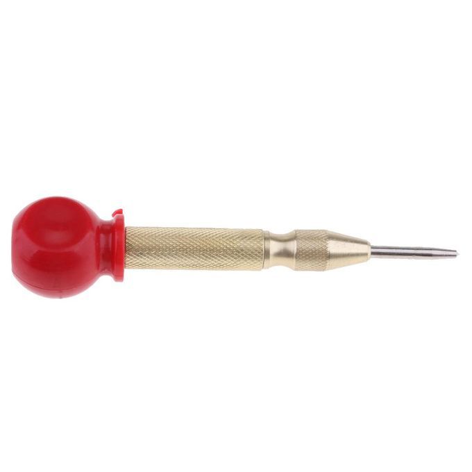 Automatic Center Punch Tool Spring Loaded Window Breaker - Yellow
