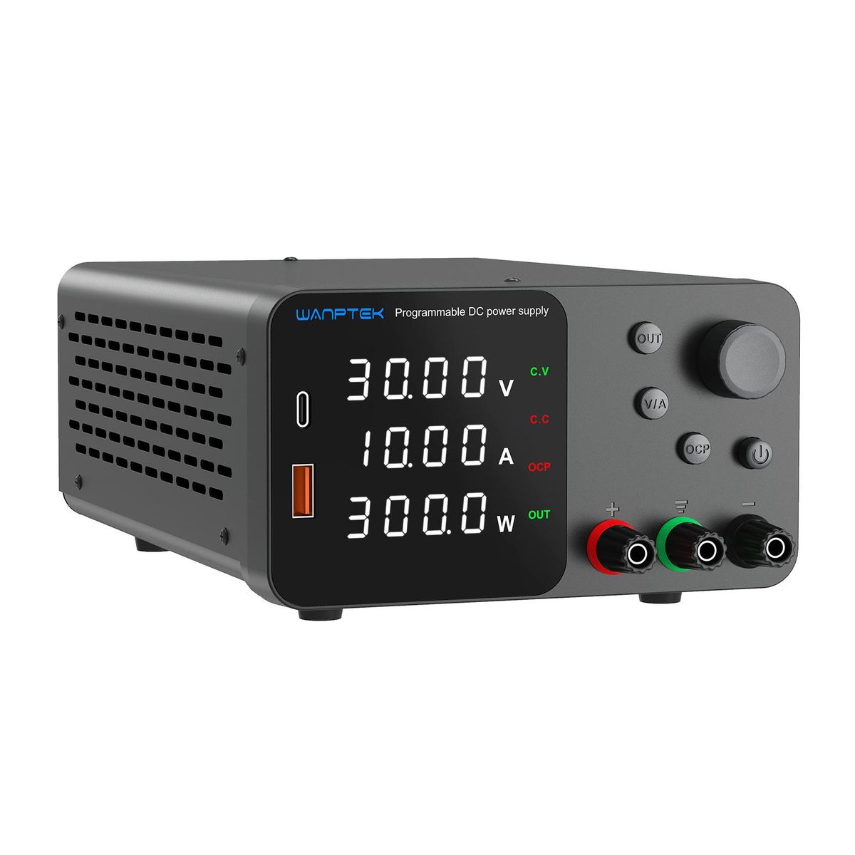 WANPTEK  Variable DC Power Supply 160V 2A Bench Power Supply with 4-Digits LED Display Adjustable Switching Power Supply with Encoder Adjustment Knob Output Enable/Disable Button