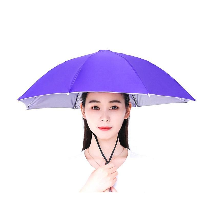 Umbrella Hat For Outdoor Fishing Large Hat Umbrella Head-mounted Sunshade Tea Picking Agricultural Umbrella Head Umbrella F